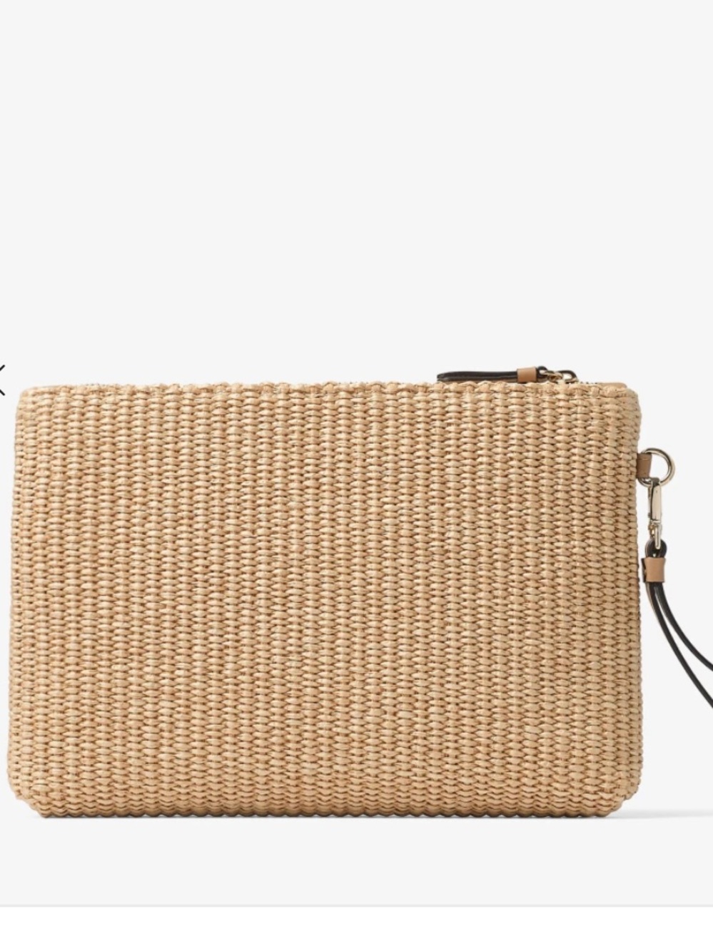 Jimmy Choo Raffia Zipped Flat Pouch - Picture 5 of 6